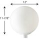Acrylic Globe 1 Light 12 inch White Outdoor Post Lantern