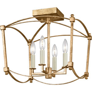 Sean Lavin Thayer 4 Light 14.38 inch Antique Gild Semi-Flush Mount Ceiling Light