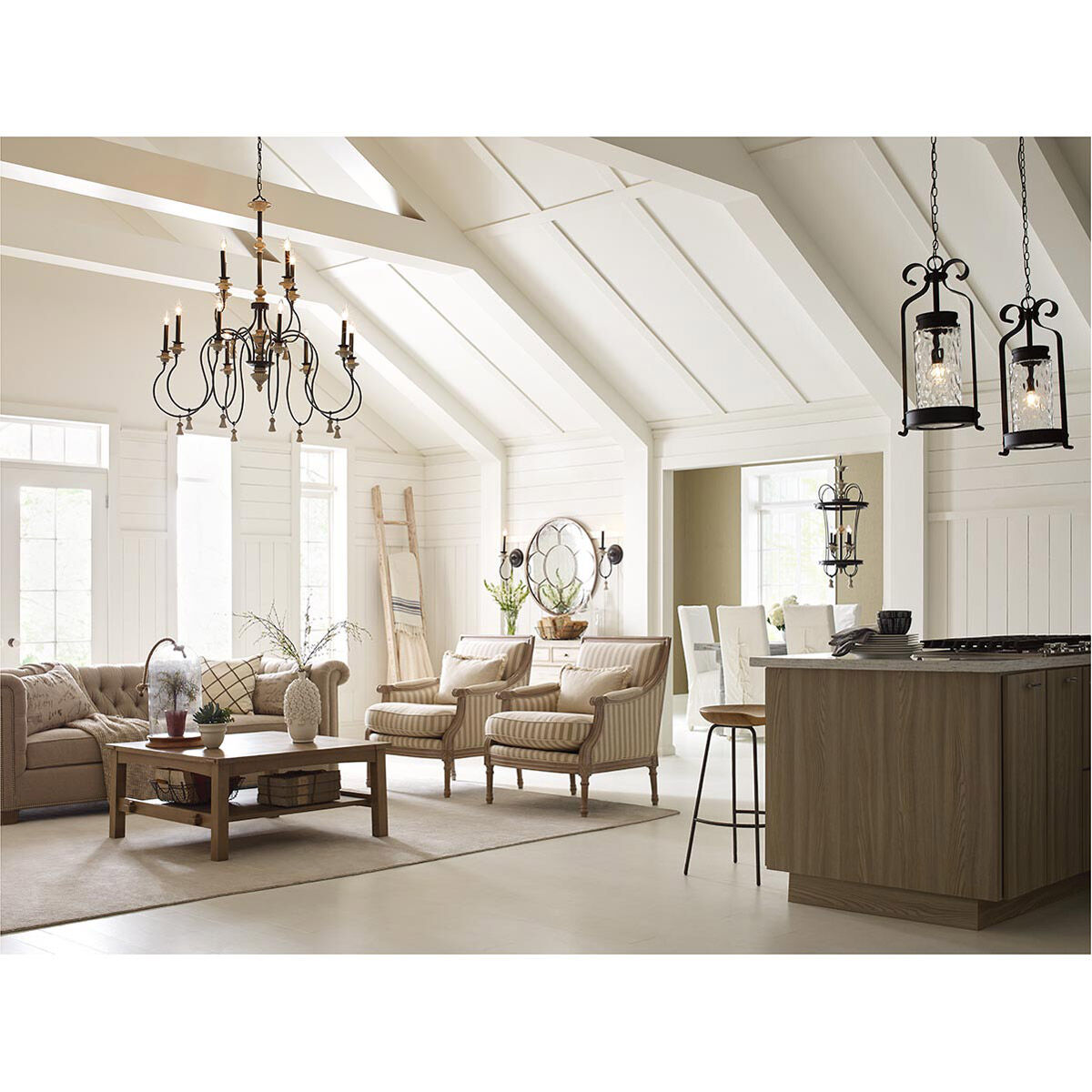 Bergamo 4 Light 18.75 inch Forged Bronze Foyer Pendant Ceiling Light, Design Series