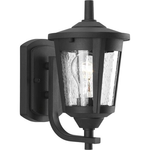 East Haven 1 Light 10 inch Textured Black Outdoor Wall Lantern, Small