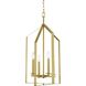 Vertex 4 Light 15 inch Brushed Gold Foyer Light Ceiling Light