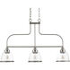 Saluda 3 Light 36 inch Brushed Nickel Island Chandelier Ceiling Light
