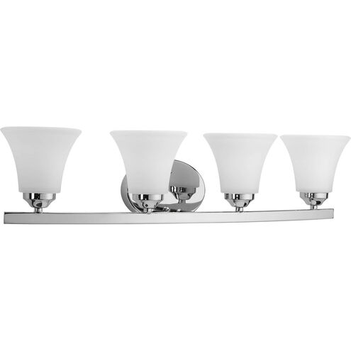 Adorn 4 Light 28 inch Polished Chrome Bath Vanity Wall Light in Etched