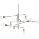 Calder 10 Light 38.5 inch Brushed Nickel Chandelier Ceiling Light, Design Series