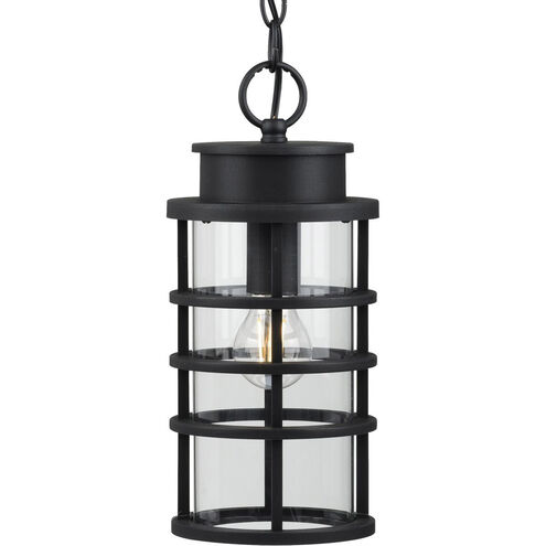 Port Royal 1 Light 6 inch Textured Black Outdoor Hanging Lantern, with DURASHIELD