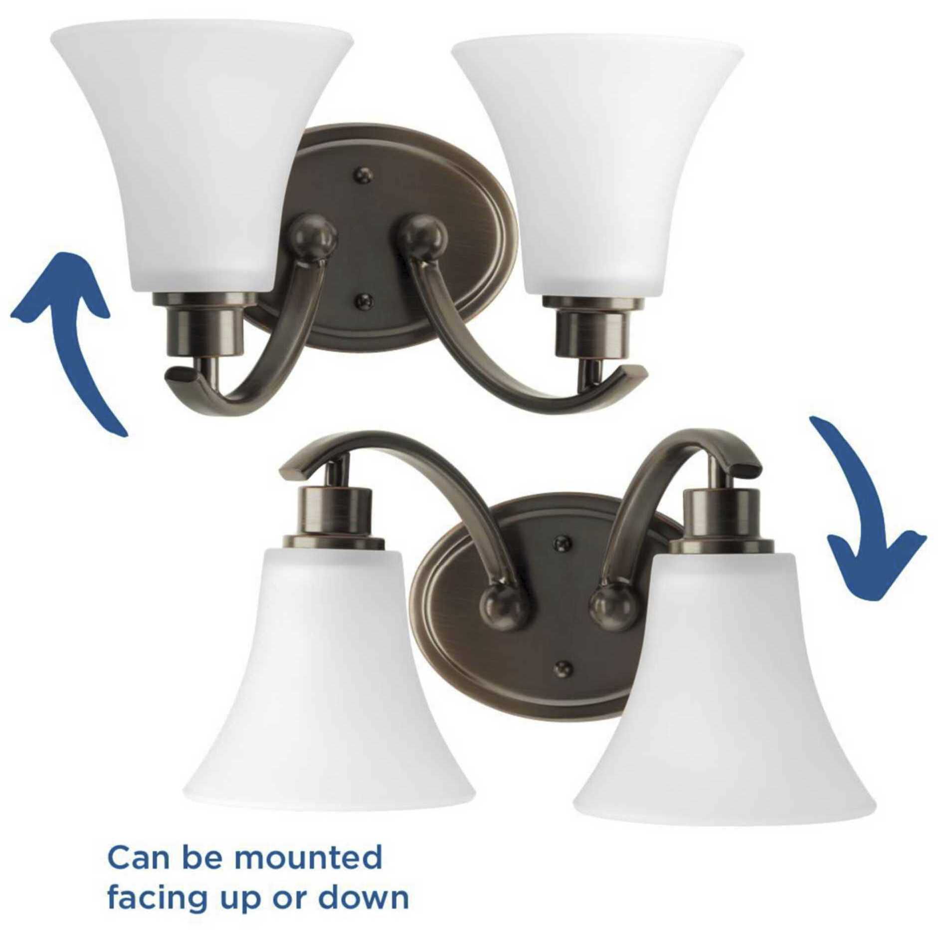 Joy 2 Light 14 inch Antique Bronze Bath Vanity Wall Light