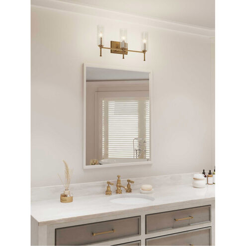 Elara 3 Light 22 inch Vintage Brass Bath Vanity Wall Light