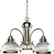 Prismatic Glass 3 Light 20 inch Brushed Nickel Chandelier Ceiling Light