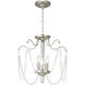 Stratham 4 Light 19 inch Brushed Nickel Semi-Flush Mount Convertible Ceiling Light, Design Series