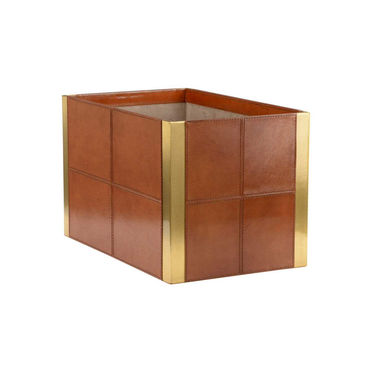 Chelsea House 16 inch Cognac/Polished Brass Box