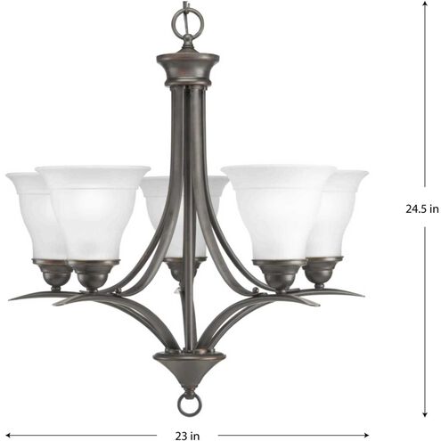 Trinity 5 Light 23 inch Antique Bronze Chandelier Ceiling Light in Bulbs Not Included, Standard