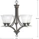 Trinity 5 Light 23 inch Antique Bronze Chandelier Ceiling Light in Bulbs Not Included, Standard