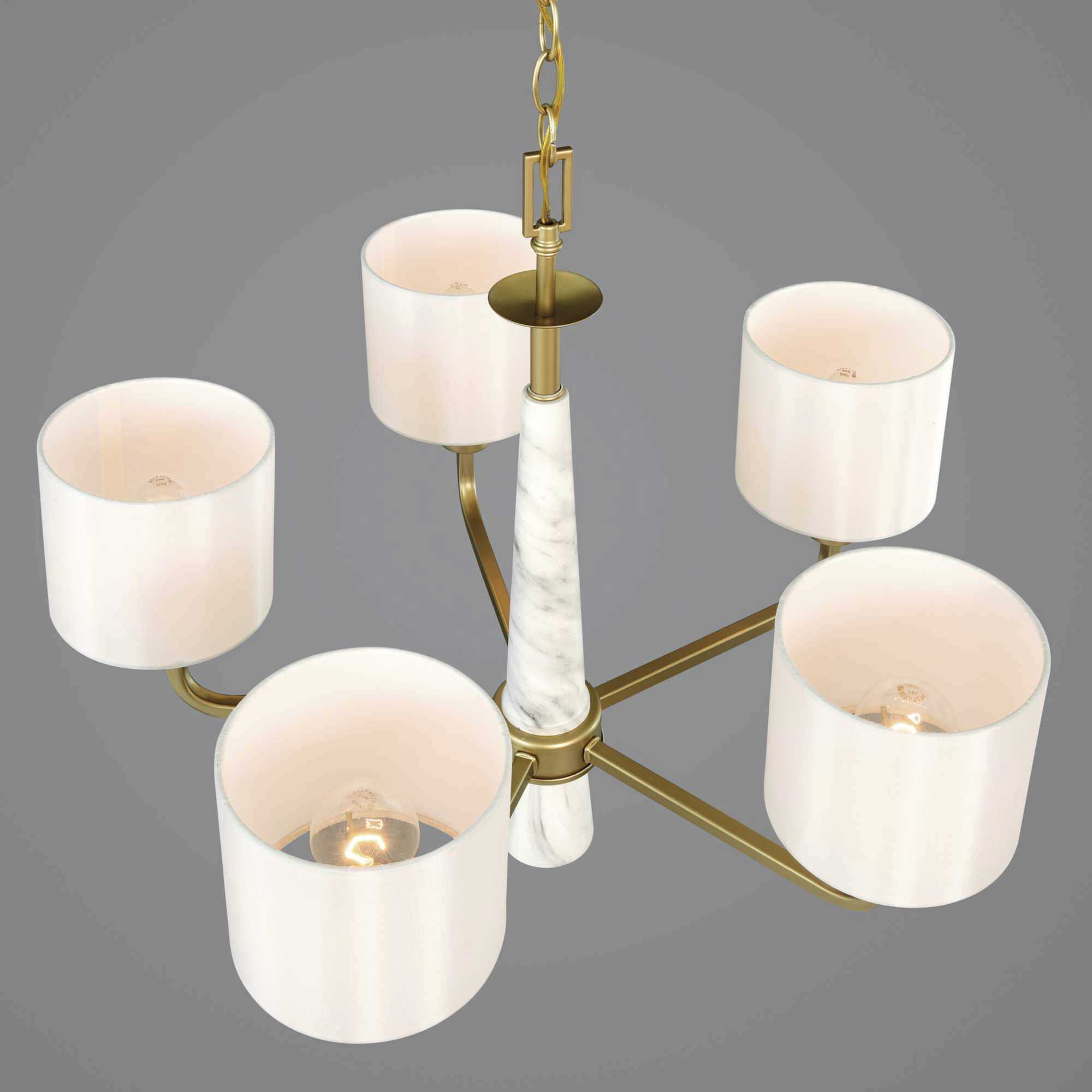 Progress P400098-078 Palacio 5 Light 27 inch Vintage Gold