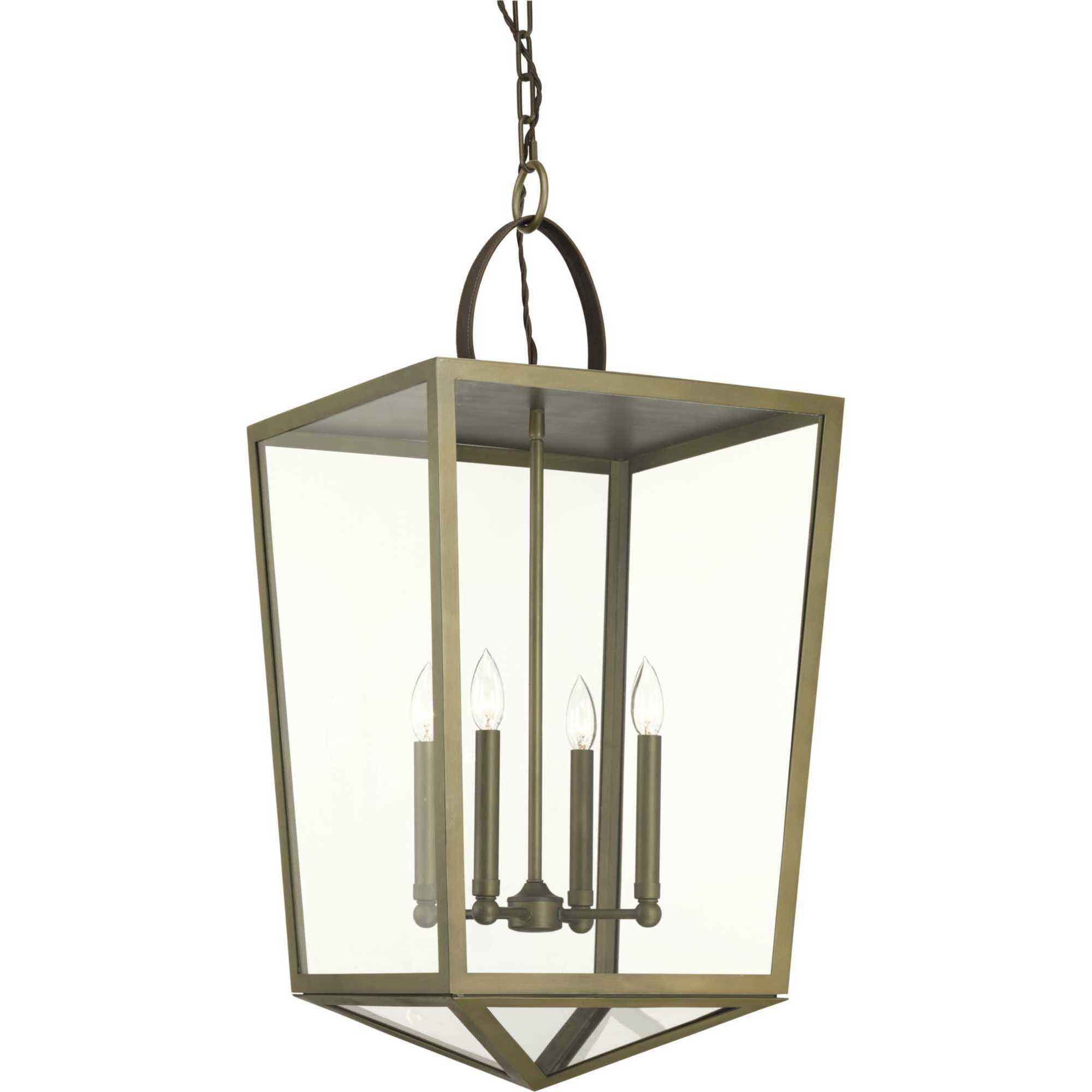 Point Dume™ Shearwater 4 Light 16.25 inch Aged Brass Foyer Pendant Ceiling Light, Design Series