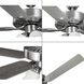 AirPro 52 inch Brushed Nickel with Silver/Grey Weathered Wood Blades Ceiling Fan