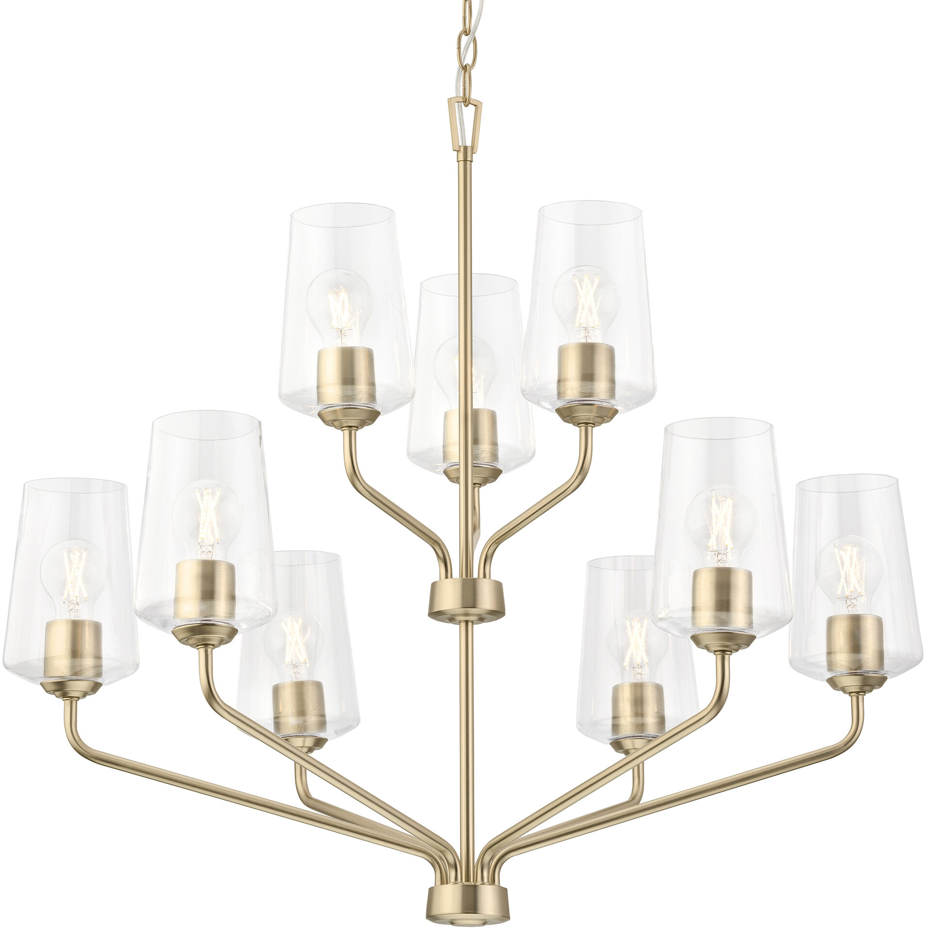 Celino 9 Light 32 inch Champagne Bronze Chandelier Ceiling Light