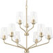 Celino 9 Light 32 inch Champagne Bronze Chandelier Ceiling Light