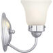 Fluted Glass 1 Light 5.25 inch Polished Chrome Bath Vanity Wall Light in Etched