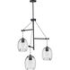 Caisson 3 Light Graphite Pendant Ceiling Light