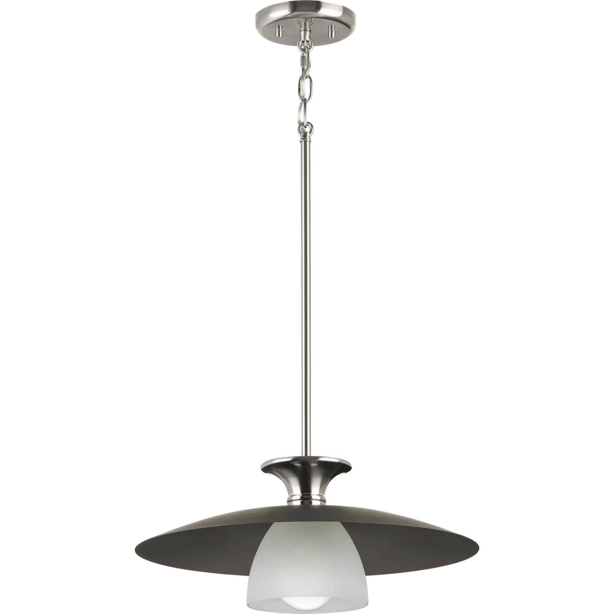 Trimble 1 Light 18 inch Brushed Nickel Pendant Ceiling Light, Design Series