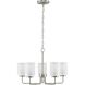 Merry 5 Light 22 inch Brushed Nickel Chandelier Ceiling Light