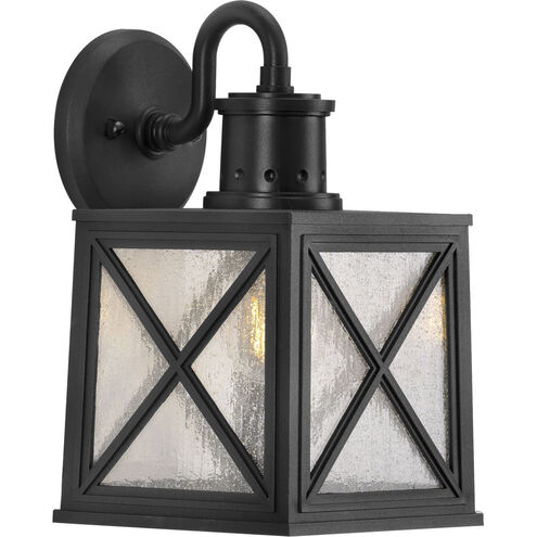 Seagrove 1 Light 13 inch Textured Black Outdoor Wall Lantern, with DURASHIELD, Medium