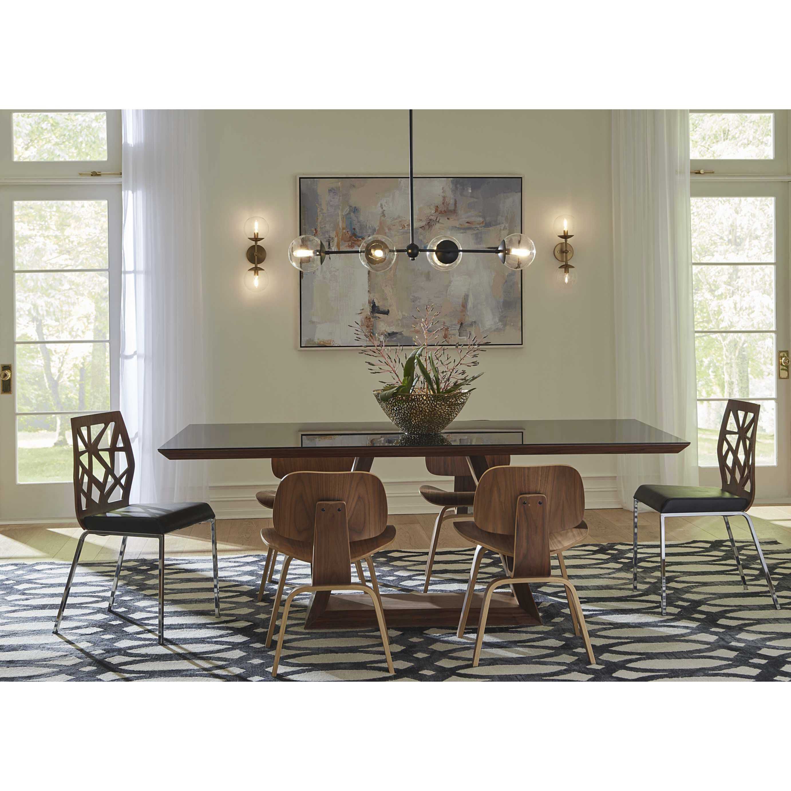 Atwell 4 Light 40 inch Matte Black Linear Chandelier Ceiling Light