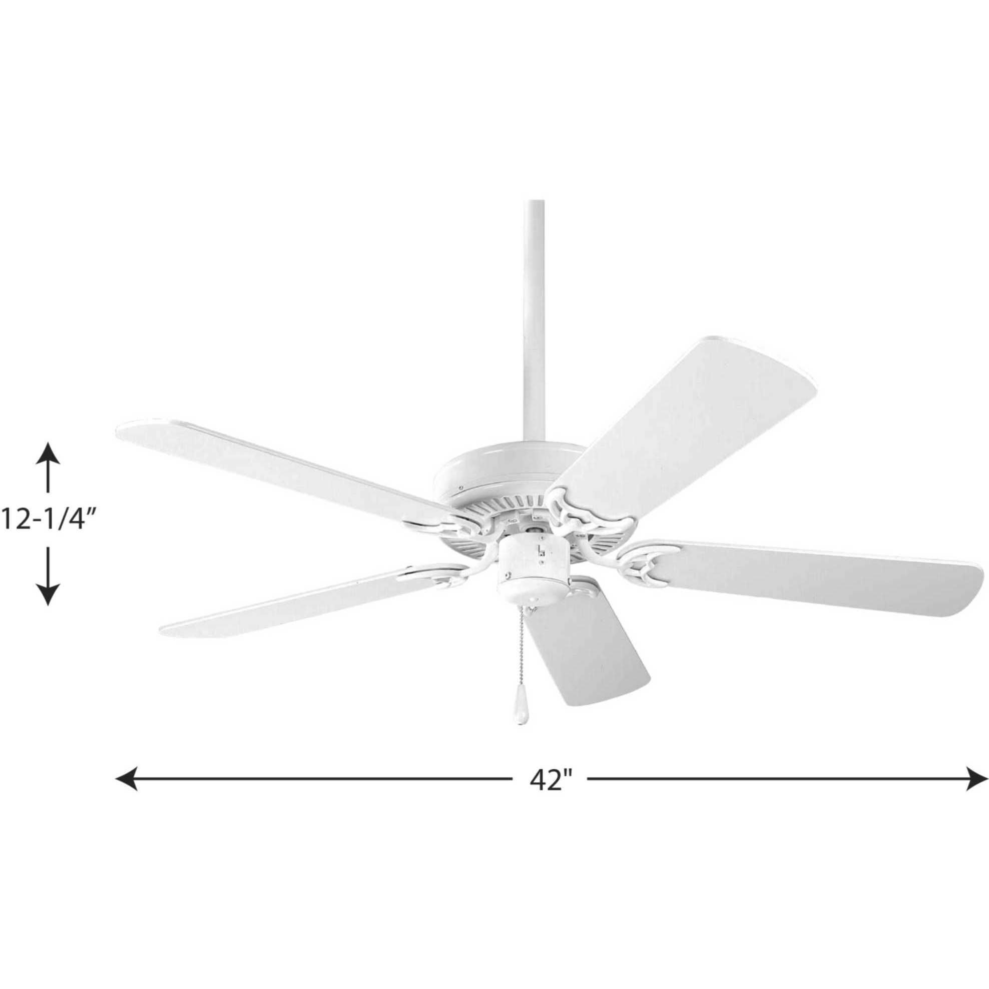 AirPro 42 inch White with Washed Oak/White Blades Ceiling Fan
