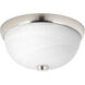 Random 1 Light 11 inch Brushed Nickel Close-to-Ceiling Ceiling Light