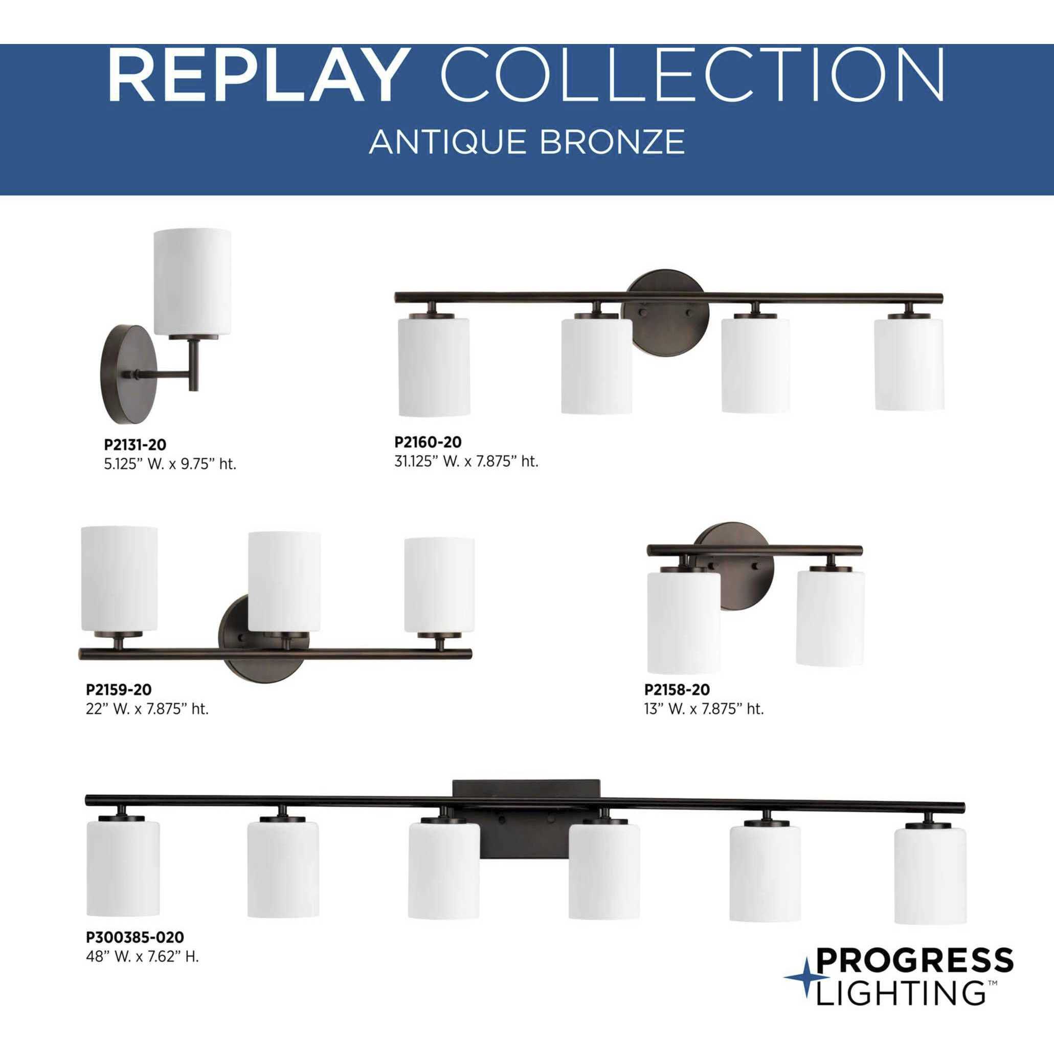 Replay 3 Light 22 inch Antique Bronze Bath Vanity Wall Light