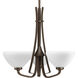 Rave 3 Light 20 inch Forged Bronze Chandelier Ceiling Light