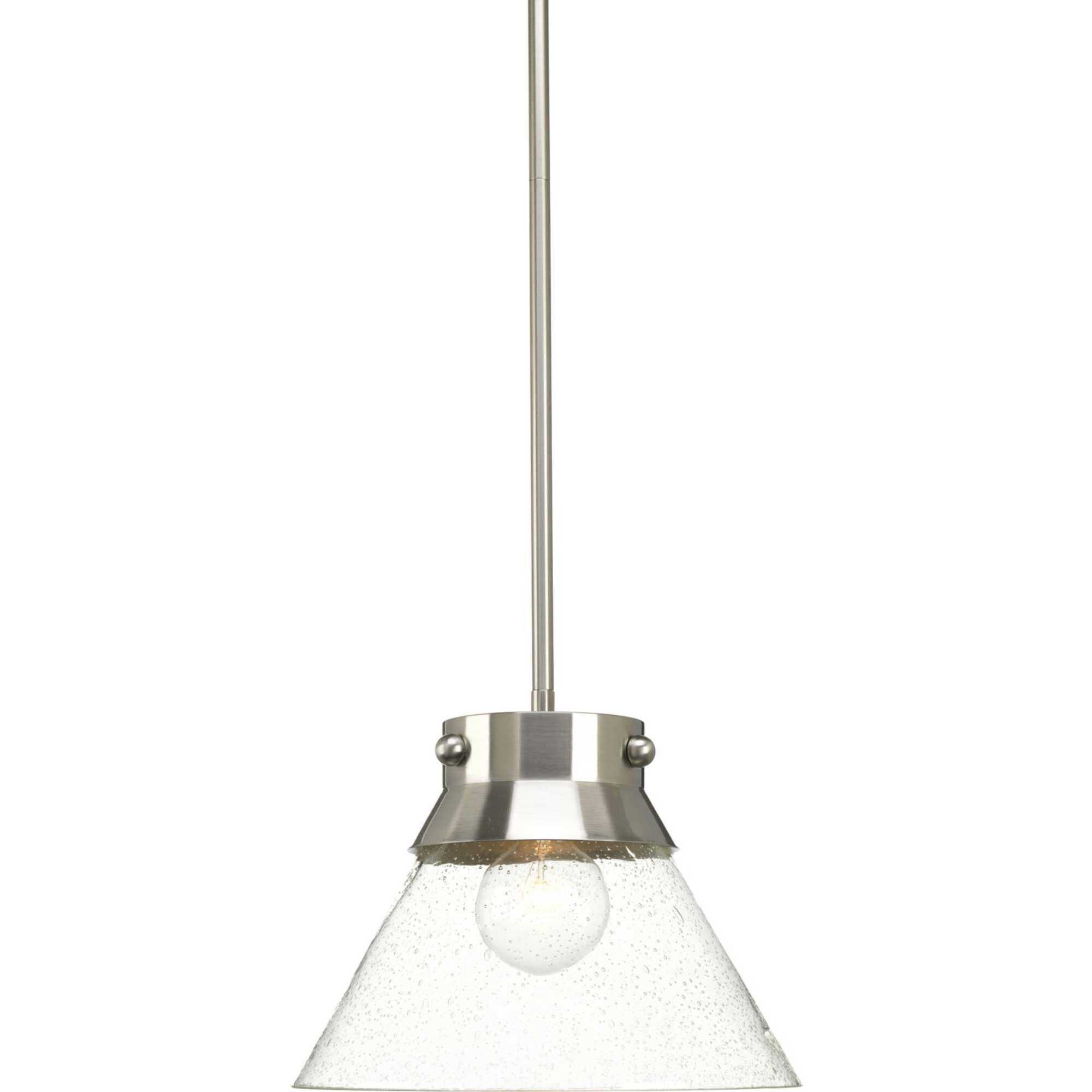Point Dume™ Tapia Trail 1 Light 11.75 inch Brushed Nickel Semi-Flush Convertible Ceiling Light, Design Series
