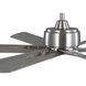 Brazas 56 inch Brushed Nickel with Grey Weathered Wood Blades Ceiling Fan