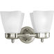 Michael Graves 2 Light 13 inch Brushed Nickel Bath Vanity Wall Light