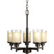 Alexa 5 Light 20 inch Antique Bronze Chandelier Ceiling Light
