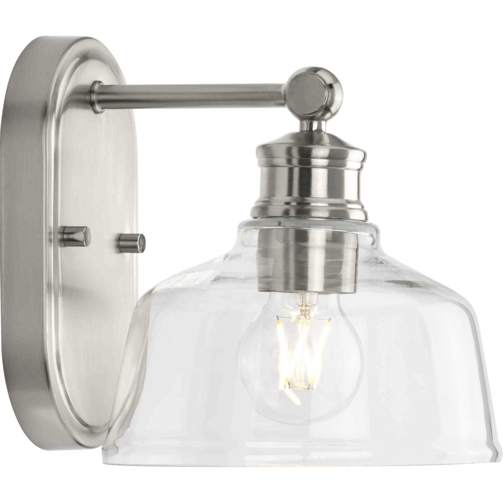 Singleton 1 Light 7.62 inch Brushed Nickel Bath Vanity Wall Light