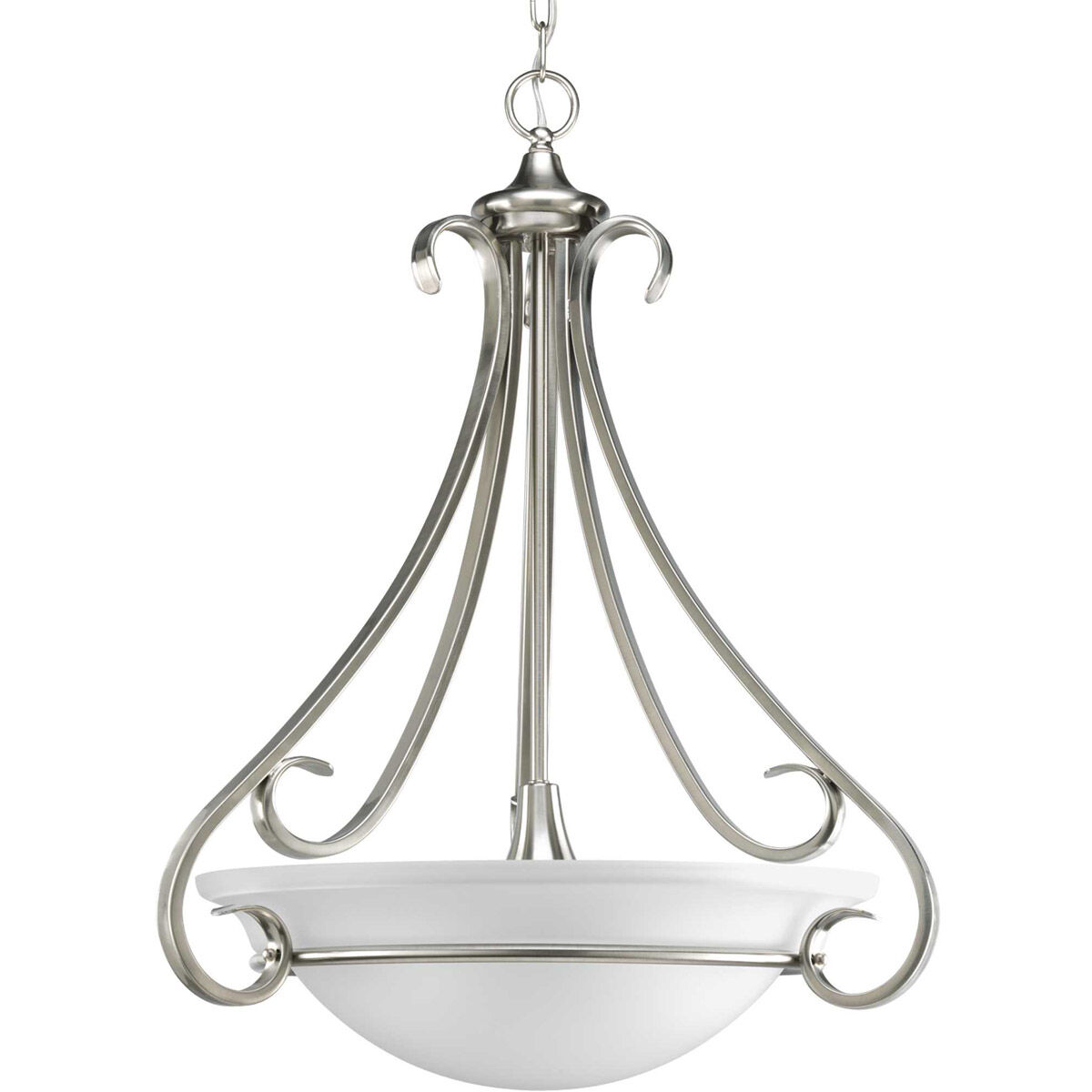 Torino 3 Light 22 inch Brushed Nickel Foyer Pendant Ceiling Light