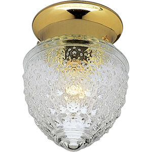 Glass Globes 1 Light 6 inch Polished Brass Flush Mount Ceiling Light