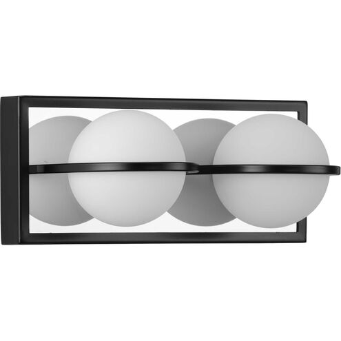 Pearl LED LED 12 inch Matte Black Bath Vanity Wall Light, Progress LED