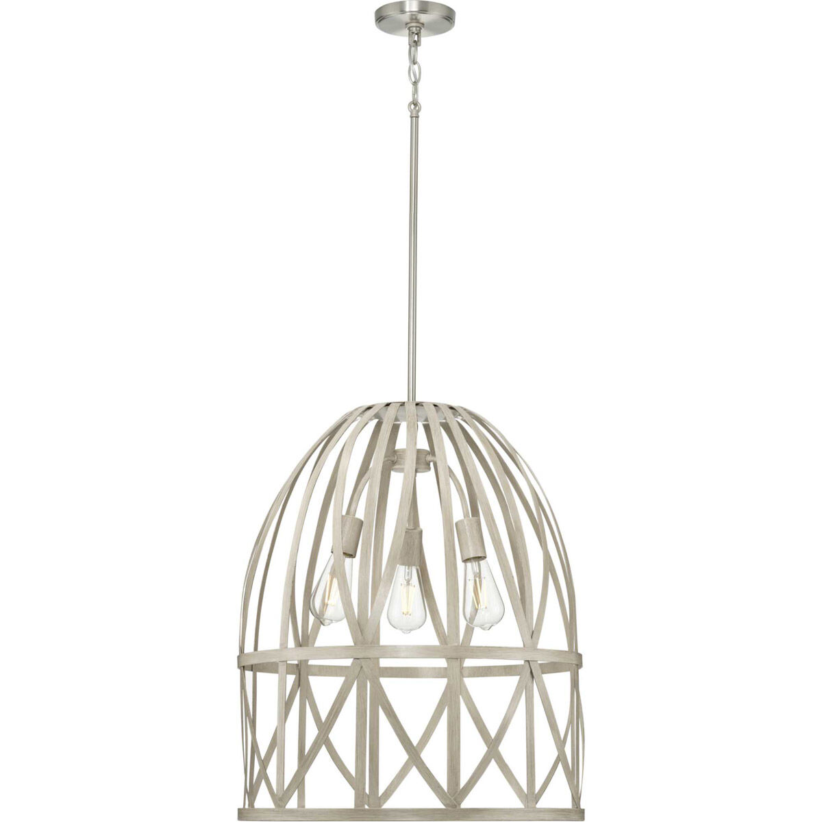 Chastain 3 Light 21 inch Bleached Oak Pendant Ceiling Light