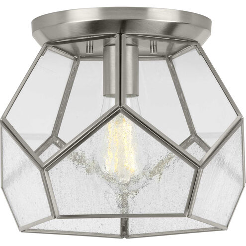 Cinq 1 Light 12 inch Brushed Nickel Flush Mount Ceiling Light, Design Series