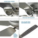 Kennedale 72 inch Painted Nickel with Grey Weathered Wood/Painted Nickel Blades Ceiling Fan