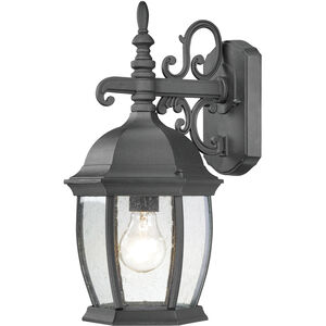 Covington 1 Light 16 inch Black with Clear Outdoor Wall Sconce
