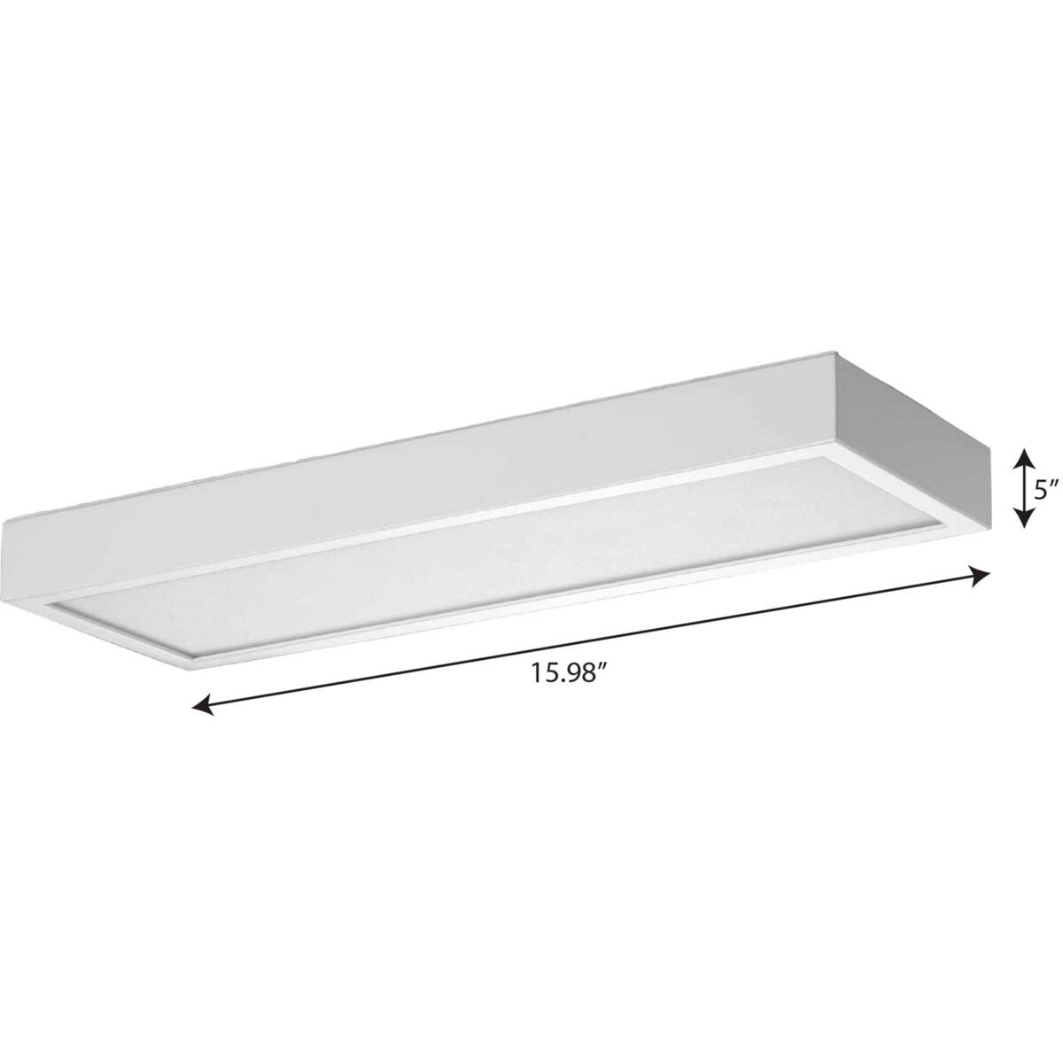 Everlume LED 15.98 inch Satin White Linear Bath Vanity Wall Light in Matte White, Progress LED