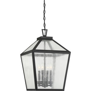 Woodstock 4 Light 15 inch Black Outdoor Hanging Lantern