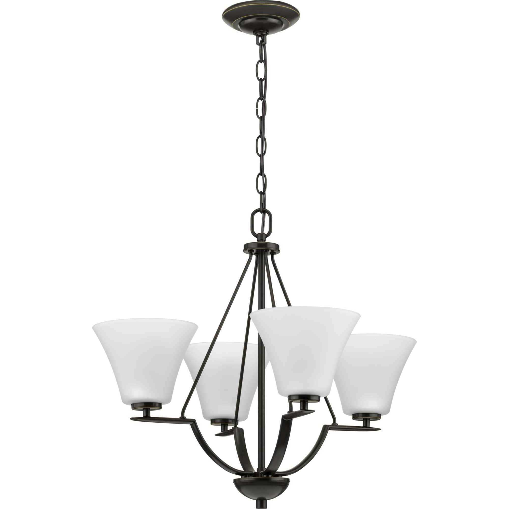 Bravo 4 Light 24 inch Antique Bronze Chandelier Ceiling Light