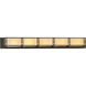 Arts and Crafts 5 Light 41 inch Weathered Bronze Bath Vanity Wall Light