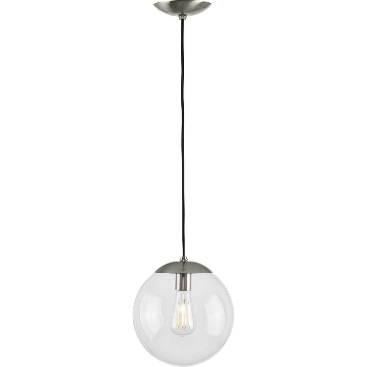 Atwell 1 Light 10 inch Brushed Nickel Pendant Ceiling Light, Medium