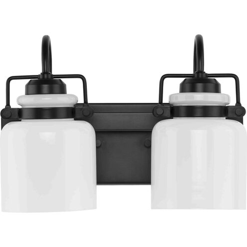 Fessler 2 Light 13 inch Matte Black Bath Light Wall Light