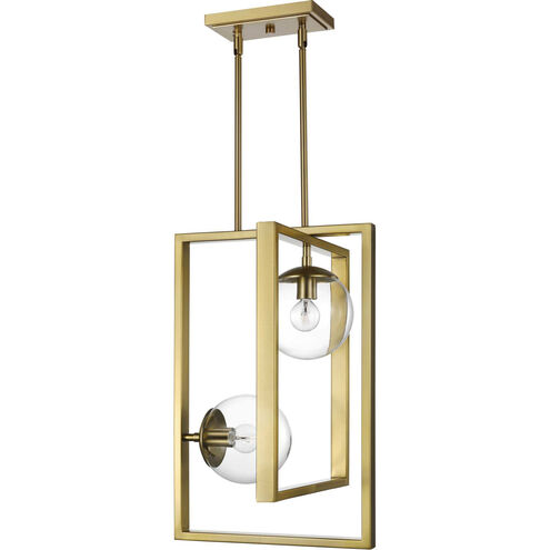Atwell 2 Light 14 inch Brushed Bronze Pendant Ceiling Light